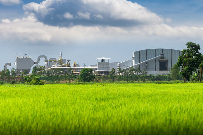 View of factory landscape